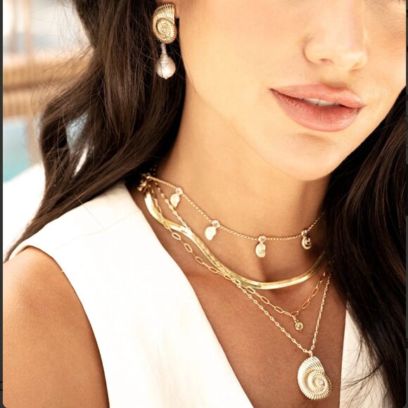 Ettika - Nautilus Shell Pendant Layered Necklace - Picture 7 of 7